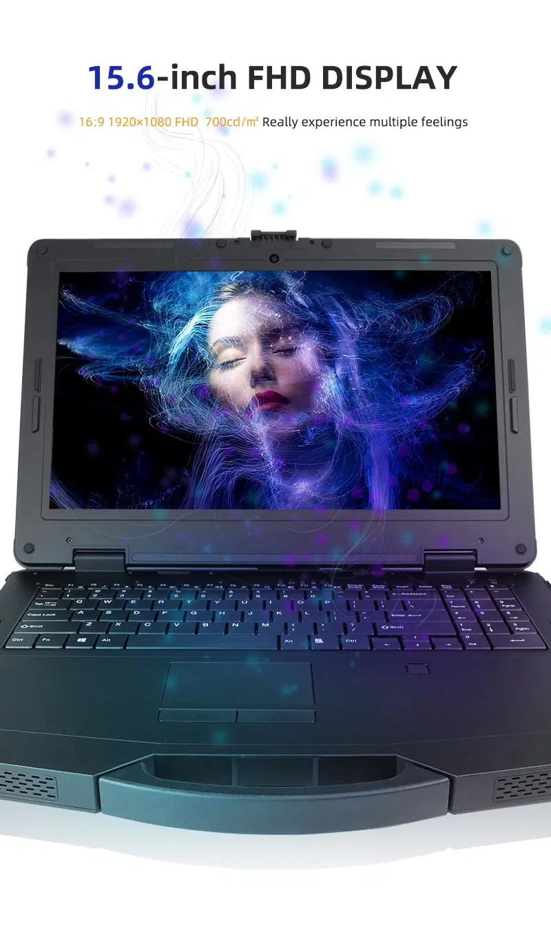 15.6 Inch Industrial Rugged Notebook Windows Portable Computer Outdoor Rugged Laptop