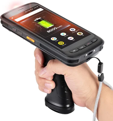 Android 11 Barcode Scanner Handheld Zebra Scanner IP65 8000mAh Pistol Grip Inventory Scanner 4G Data Collector